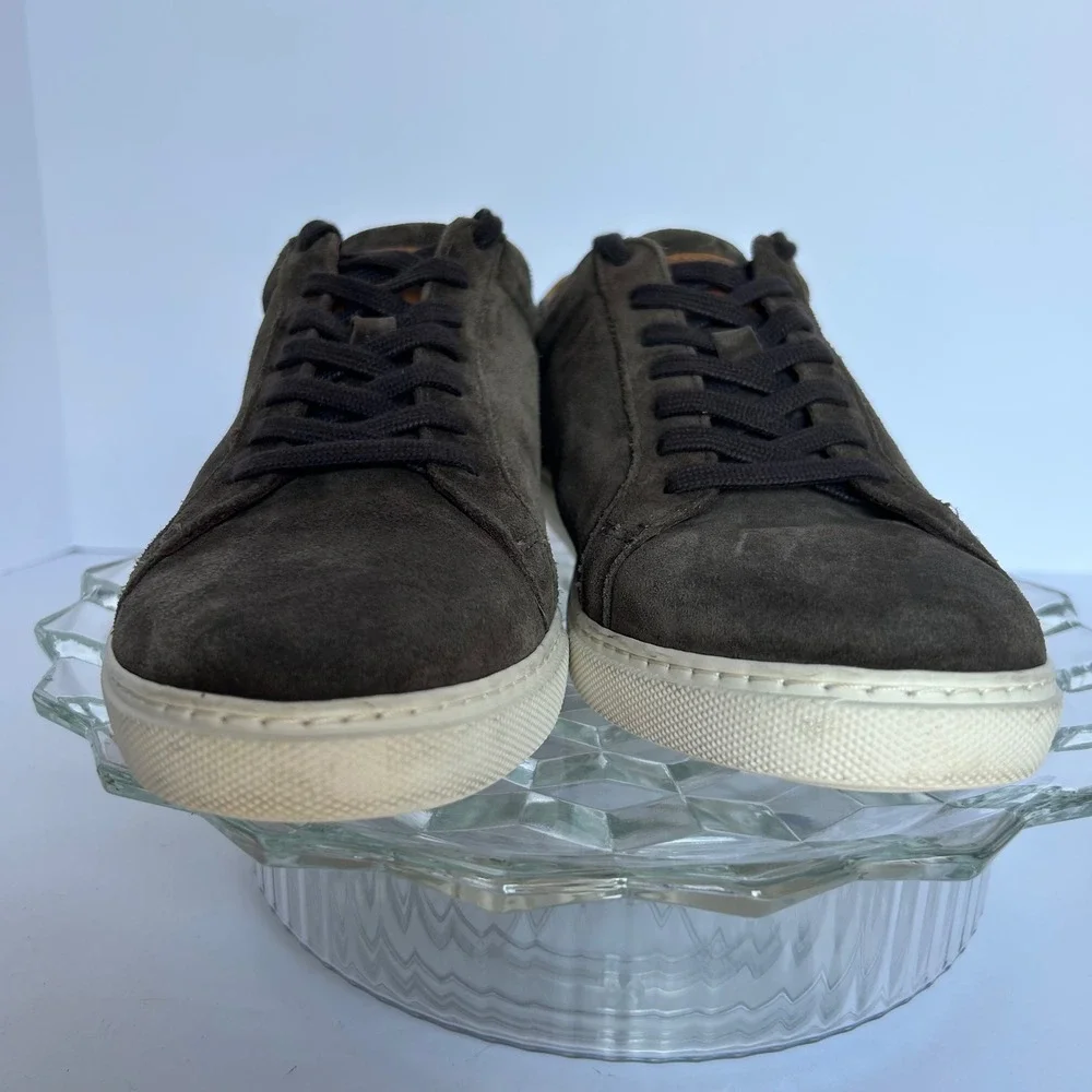Alfredo Edmonds Brown Suede Leather Casual‎ Fashion Sneakers Shoes